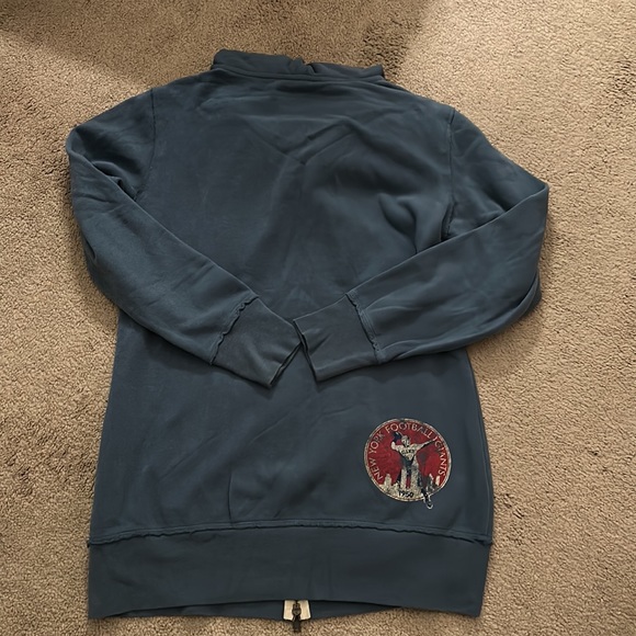 Women’s New York Giants Retro Sport Long Zip Up Sweatshirt - Picture 5 of 6